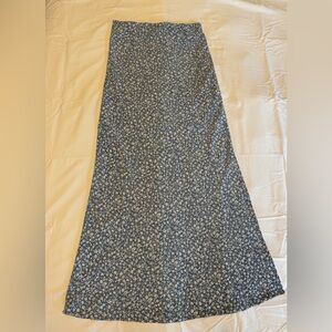 Altar’d State Floral Blue Maxi Skirt